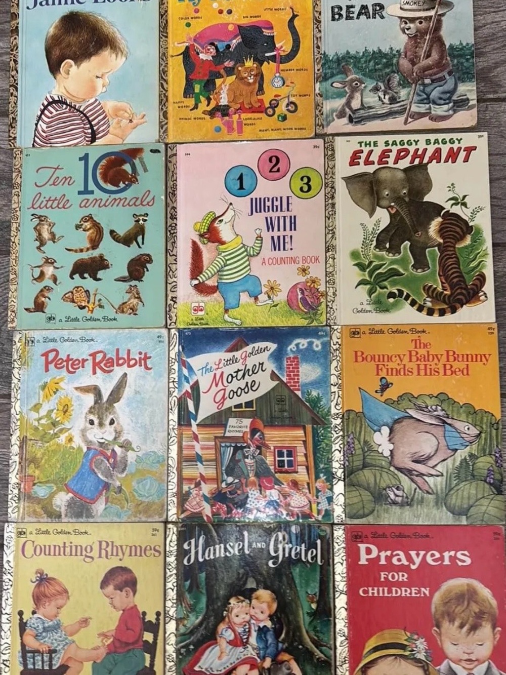 VTG bundle 12 Little Golden Books pre UPC from 29-59 cents